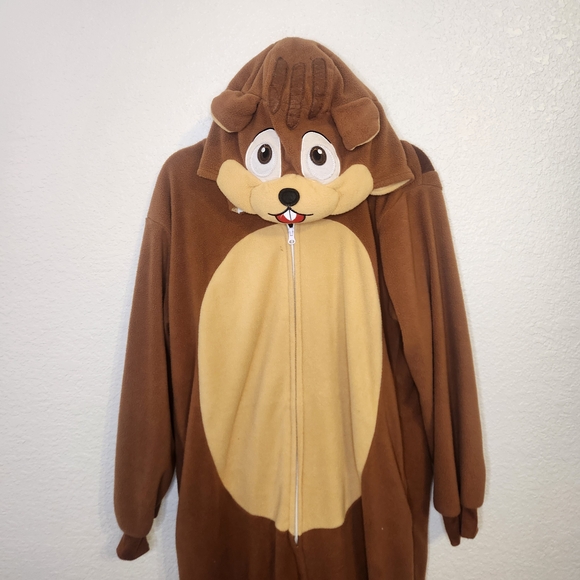 No brand Other - Brown squirrel Onesie Costume size S Adult Unisex Novelty Union Suit
